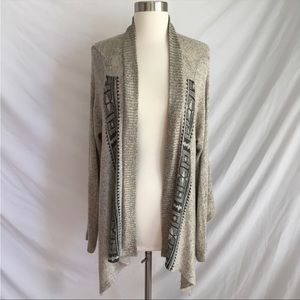 Paper Crane Cream Tan Cardigan M